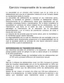Ejercicio irresponsable de la sexualidad