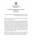 EL PROBLEMA DE LA FORMACIÓN DEL PENSAMIENTO