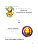 Importancia de las noticias a nivel internacionales. La diferencia del primer y tercer mundo respecto a la información.