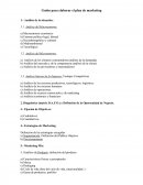 Guión para elaborar el plan de marketing