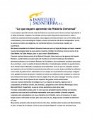 Lo que espero aprender de Historia Universal