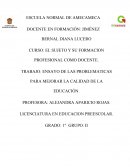 LAS PROBLEMATICAS PARA MEJORAR LA CALIDAD DE LA EDUCACIÓN.