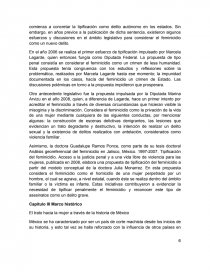 IMPACTO SOCIAL DE LOS FEMINICIDIOS EN EL ESTADO DE MÉXICO (anteproyecto). Página 6