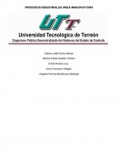 PROCESOS INDUSTRIALES AREA MANUFACTURA