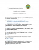 CUESTIONARIO DE BIOQUIMICA SAMUEL GUADALUPE ZALDIVAR XIX