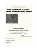 CARRERA INGENIERIA AMBIENTAL PLAN DE VIAJE DE ESTUDIOS