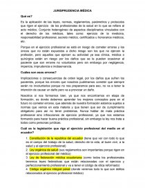 JURISPRUDENCIA MÉDICA.. Página 1