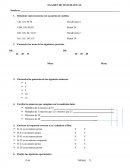 EXAMEN DE MATEMATICAS Relacione cada secuencia con su patrón de cambio