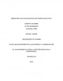SEMESTRAL DE EVALUACION DE SOFTWARE EDUCATIVO