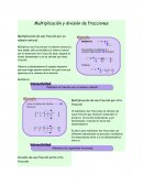 Multiplicación y división de fracciones