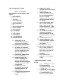 Taller oferta demanda Economía.. Página 1