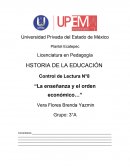 La enseñanza y el orden económico