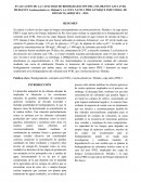 EVALUACIÓN DE LA CAPACIDAD DE BIODEGRADACIÓN DEL COLORANTE AZUL 4VRL MEDIANTE Lentinusedodesvar. ShiitakeY LA CEPA NATIVA PIRS I (PARQUE INDUSTRIAL DE RÍO SECO) AREQUIPA – 2013