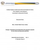Importancia del desarrollo del esquema corporal en los niños de educación primaria