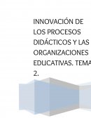 LOS PROCESOS DIDÁCTICOS Y LAS ORGANIZACIONES EDUCATIVAS.