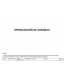OPERALIZACIÓN DE VARIABLES HIPÓTESIS