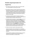 Resumen de modelo AgroExportador de la Argentina