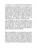 TEMA: LA CIENCIA Y LA TECNOLOGIA EN MI COMUNIDAD