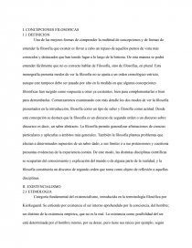 Filosofía. CONCEPCIONES FILOSOFICAS. Página 1