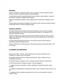 Mapa mental. UN CEREBRO: DOS HEMISFERIOS. Página 1