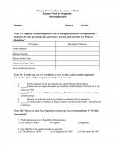 Completa el cuadro siguientes con las ideologías políticas correspondiente a cada uno de estos personajes que gobernaron nuestro país durante “La Primera República”