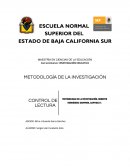 CONTROL DE LECTURA METODOLOGIA DE LA INVEZTIGACIÓN, ROBERTO HERNÁNDEZ SAMPIERI, CAPITULO 7