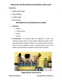 AREAS DEL HOGAR BASADO EN MATERIAL RECICLADO. Página 1