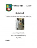 Quimica. Practica de reacción: reacciones químicas en el entorno