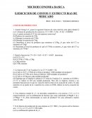 MICROECONOMIA BASICA EJERCICIOS DE COSTOS Y ESTRUCTURAS DE MERCADO