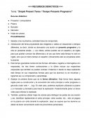 Recursos Didacticos.“Simple Present Tense / Tiempo Presente Progresivo”