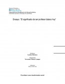 El significado de ser profesor básico hoy