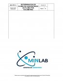 Determinacion del pb-via humeda