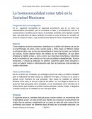 La homosexualidad como tabú en la Sociedad Mexicana