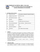 ESCUELA PROFESIONAL DE ECONOMÍA SÍLABO