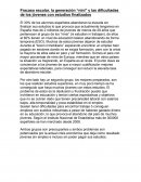 Fracaso escolar, la generación “nini”