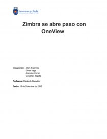 Zimbra se abre paso con OneView. Página 1