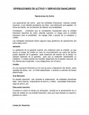 OPERACIONES DE ACTIVO Y SERVICIOS BANCARIOS