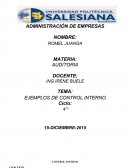 EJEMPLOS DE CONTROL INTERNO