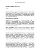 LA FUNCION DE OPERACIONES Naturaleza de la empresa: Manufacturera