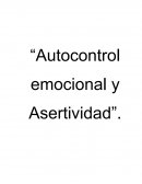 “Autocontrol emocional y Asertividad”. La sabiduría emocional consiste en elegir