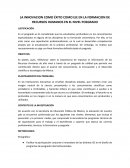 LA INNOVACION COMO ÉXITO COMO EJE EN LA FORMACION DE RECURSOS HUMANOS EN EL NIVEL POSGRADO