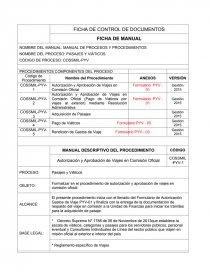 MANUAL DE PROCEDIMIENTO PASAJES Y VIATICOS. Página 1