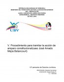 Procedimiento para tramitar accion de amparo constitucional en Venezuela
