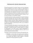 PREPARACION DEL PROCESO PRESUPUESTARIO