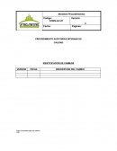 PROCEDIMIENTO AUDITORÍAS INTERNAS DE CALIDAD IDENTIFICACIÓN DE CAMBIOS