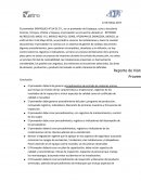 Reporte de visita de Proveedor 4F 2015