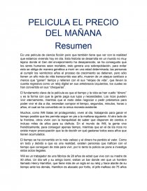 Resumen pelicula el precio del mañana - Resúmenes - Lupita Hernández Resumen pelicula el precio del mañana - Resúmenes - Lupita Hernández
