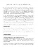 INFORME DE LA SEGUNDA JORNADA DE OBSERVACIÓN