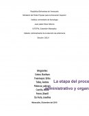 Etapas del proceso de la administracion