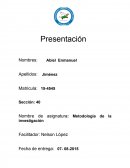 Metodología de la investigación.